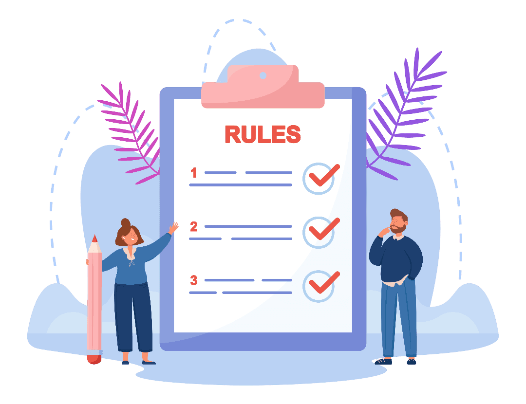 An illustration representing rules and guidelines